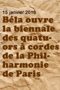 Quatuor Béla à la Ohilharmonie