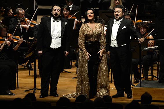 George Petean, Angela Gheorghiu et Ramon Vargas