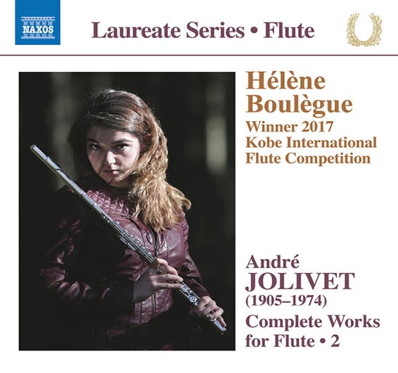 André Jolivet, Complete works for Flute, Hélène Boulègue (flûte), François dumont (piano), Olivier Dartevelle (clarinette), David Sattler (basson), Jean-Christophe Garzia (alto) [...] Cordes de l'Orchestre philharmonique du Luxembourg. Naxos 2019-2020 (2 v. 8-57-3885 ; 8-574079) 