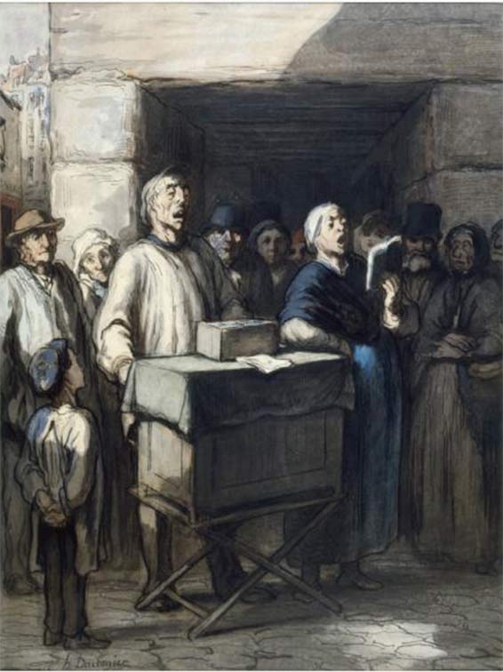 Honoré Daumier, Le joueur d'orgue de Barbarie.