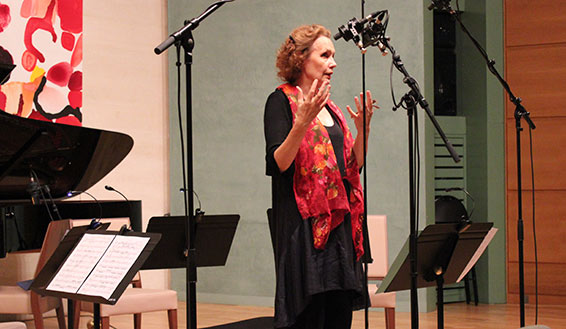 Kaija Saariaho à Musique de chambre à Giverny en 2012. Photographie © musicologie.org.