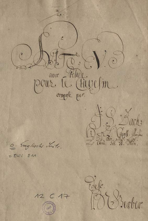 Suites anglaises de Bach 
