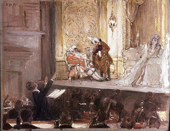 Schuch, dirigeant Le Chevalier à la Rose. Peinture à l'huile de Robert Sterl, 1911 (Görlitz : Collection municipale d'histoire et de culture).