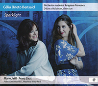 Sparklight, Célia Onato Bensaid, Orchestre national Avignon-Provence, sous la direction de Débora Waldman, œuvres de Marie Jaëll et de Franz Liszt. Nomadmusic 2023 (NMM 119). Enregistré en en Aavignon en 2023.