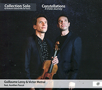 Constellations, A Viola Journey, Guillaume Leroy (alto et accordéon), Victor Metral (piano), Aurélien Pascal (violoncelle), œuvres de Camille Pépin, Robert Schumann, Éric Tanguy, Guillaume Connesson, Witold Lutoslawski, Fabine Cali, Grégoire Rolland, etc. Nomadmusic 2024 (NMMD010). Enregistré au studio de L'Orchestre d'île-de-France.