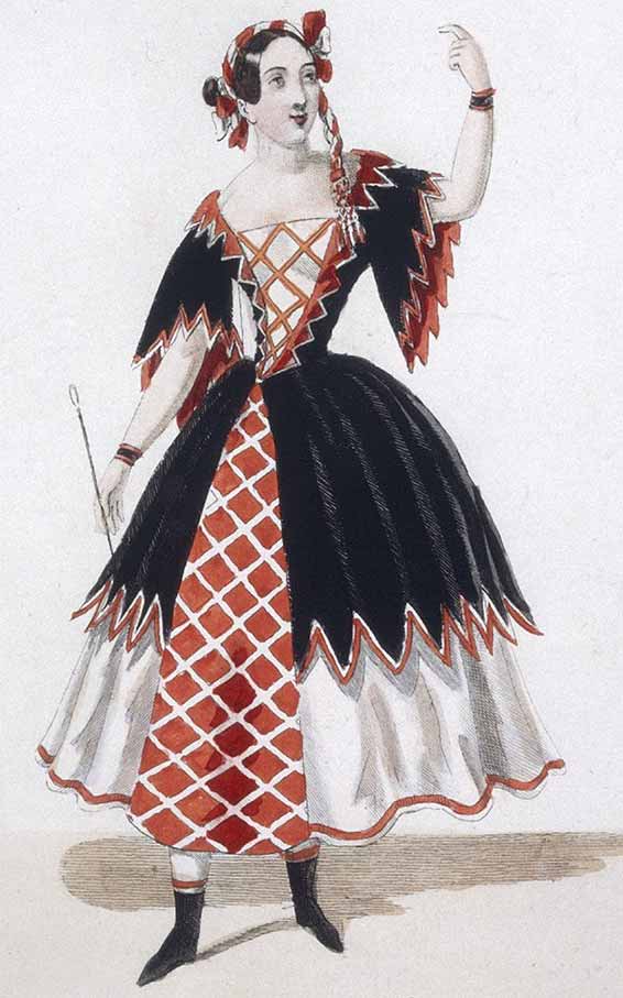 Il Turco in Italia, opéra de Rossini et Romani : costume de Mme, Willaumi (rôle de Zaïda), 1841.