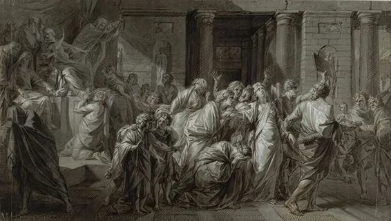 La Condamnation de la Vestale, par Josph Abel (1764-1818).