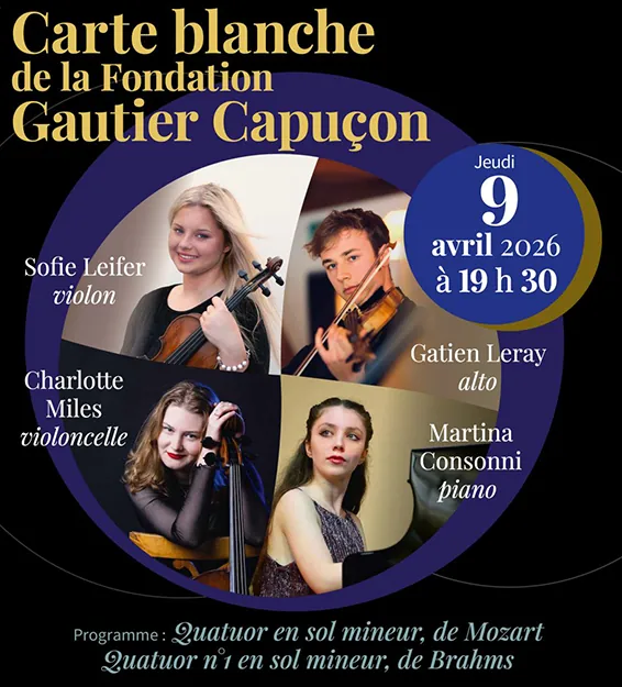 Affiche concert au conservatoire rachmaninoff de Paris, 9 avril 2026