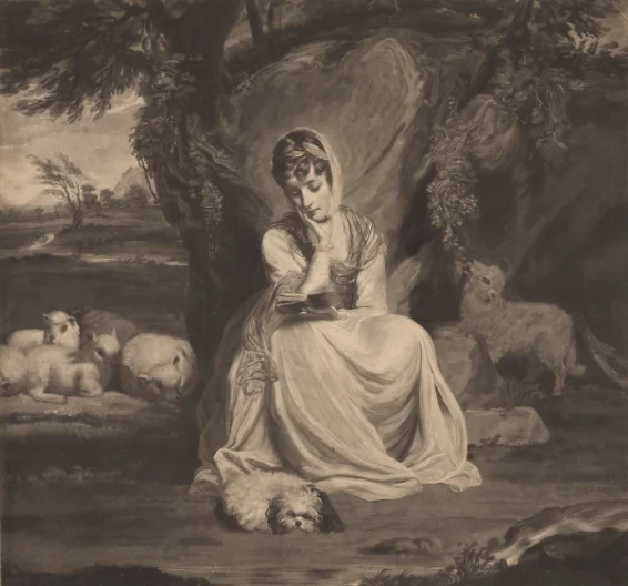 Frances Anne Greville, Lady Crewe, d. 1818. Wife of 1st Baron Crewe, Estampe de Thomas Watson d’après Joshua Reynolds , Mezzotinte sur papier, 1773, Scottish National Gallery of Modern Art.