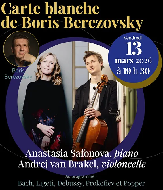 Vendredi 13 mars 2026, 19 h 30, Carte blanche de Boris Berezovsky.