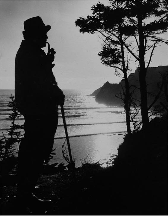 Erest Bloch à Agate Beach en 1950