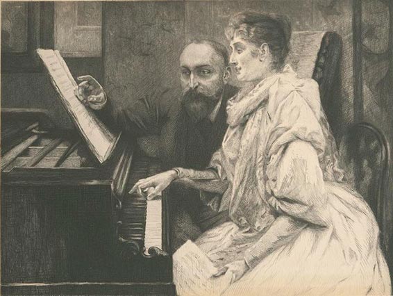 Ernest Chausson avec Jeanne Chausson