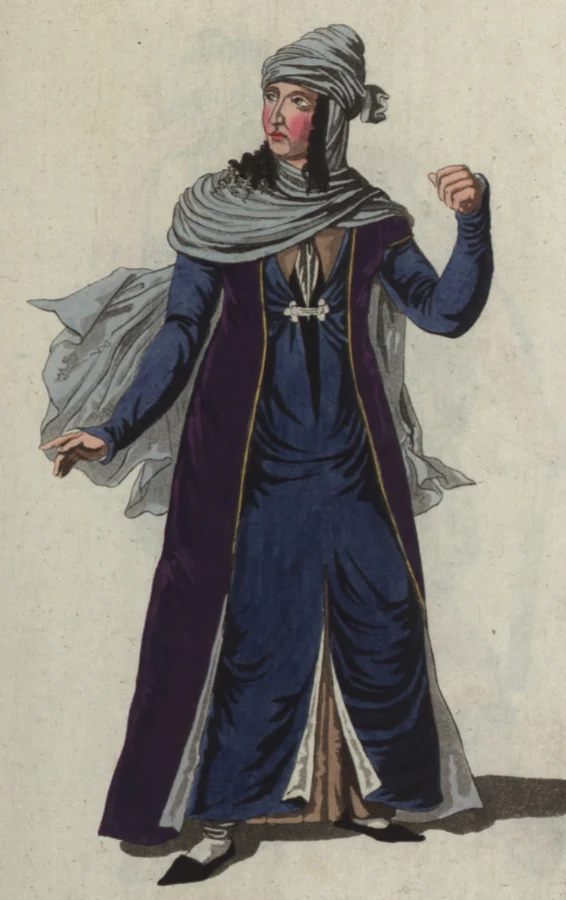 Pauline Anna Milder-Hauptmann dans le rôle de Homai, dans Salem d’Ignaz von Mosel (1813), par Philipp von Stubenrauch.