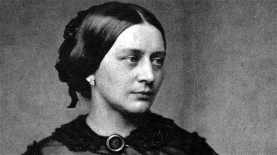 Clara Schumann en 1857. Photographie de Franz Hanfstaengl (détail).