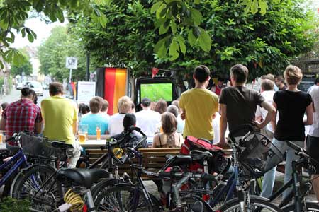 Allemagne-Italie au café Kittel à Aachen