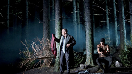 Christopher Maltman (Don Giovanni) et Adrian Sâmpetrean (Leporello). 
