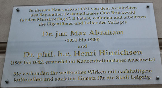 Plaque abraham leipzig