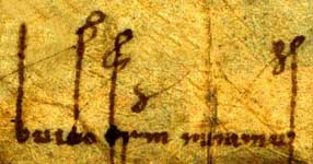 Autografo di Guido d'Arezzo - Archivio di Stato di Firenze
