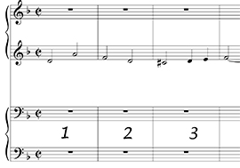 L'Art	de	la	fugue, transcription	des Contrepoints