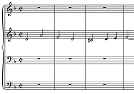 L'Art	de	la	fugue, transcription	des Contrepoints