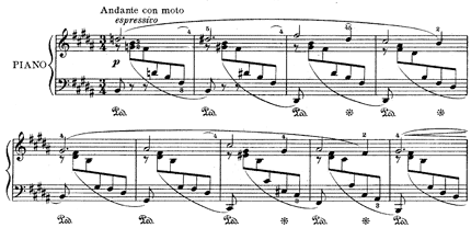Johannes Brahms, Ballade opus 10 no4, première reprise.