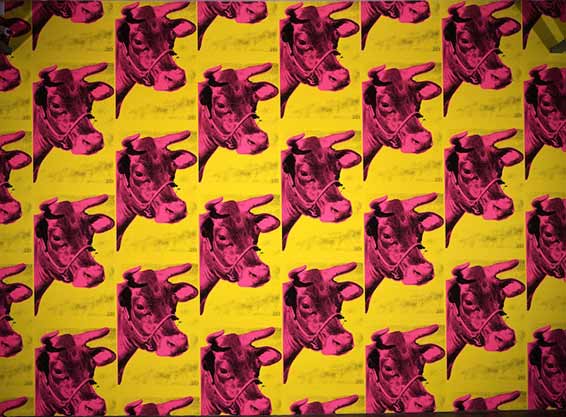 Andy Warhol, Cow (1966), papier peint. rhol