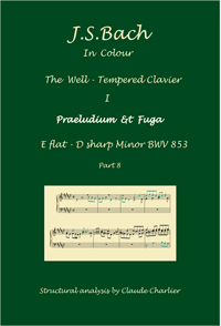 8. Johann Sebastian Bach, The Well-Tempered Clavier, Book I, Praeludium & Fuga ine♭ (d♯) minor BWV 853. 