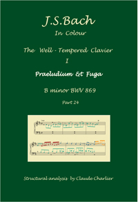 24 . Johann Sebastian Bach, The Well-Tempered Clavier, Book I, Praeludium & Fuga inb minor BWV 869.