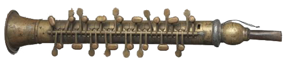Harmonica en forme de flageolet, vers 1860.