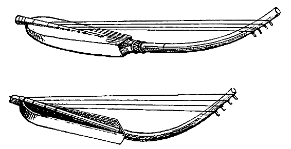 harpes horizontales à 4 cordes