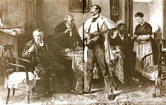 Une réunion d’amis, extrait d'« Album d’héliogravures d'après les peintres russes », Paris, Bibliothèque nationale.