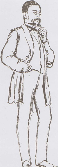 Portrait de N. Rimski-Korsakov (dessin au crayon de LE. Pépin, 1X70) - New York, Bettmann Archives